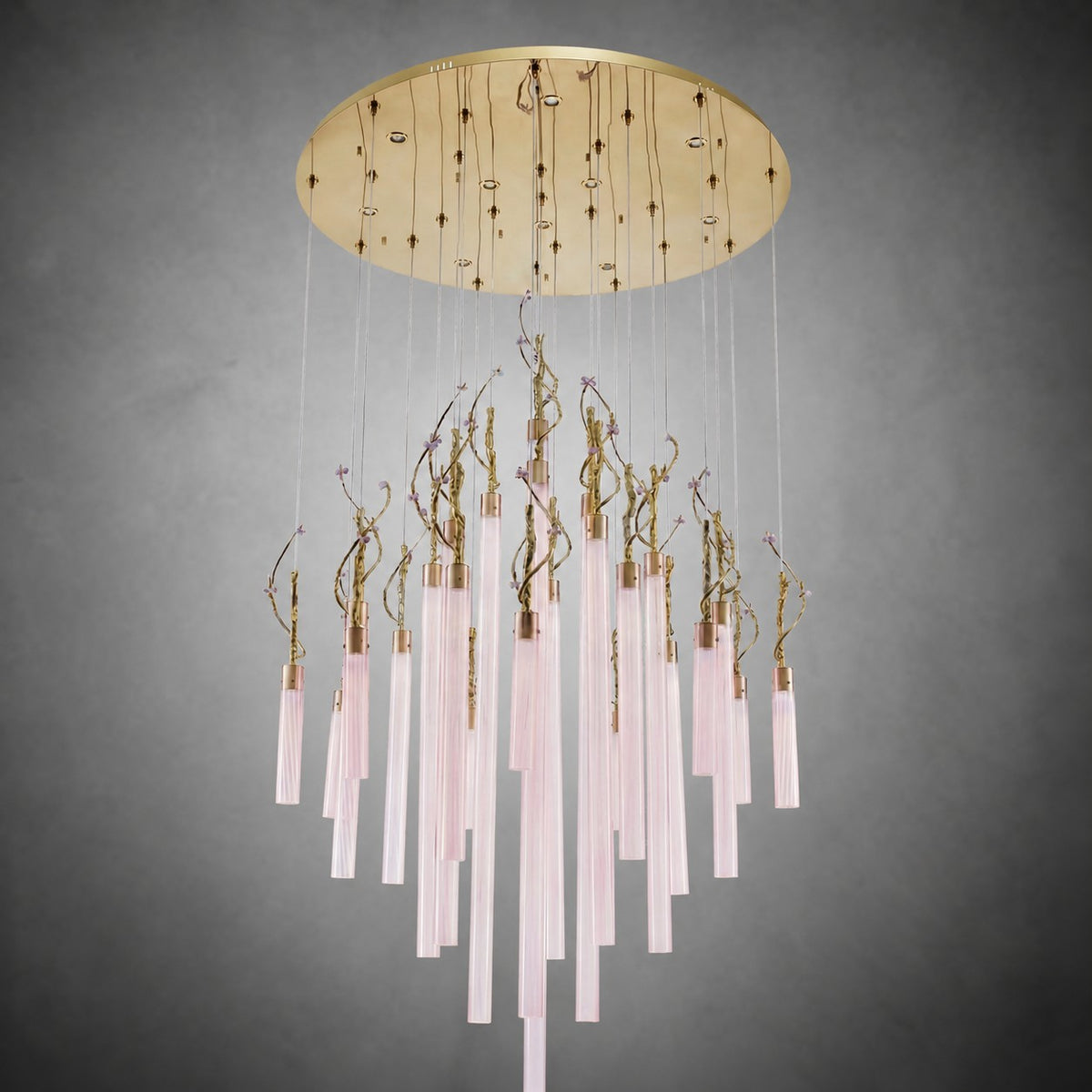Davina Modern Glass Round Chandelier 47"
