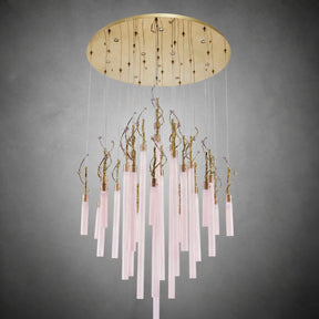 Davina Modern Glass Round Chandelier 47"