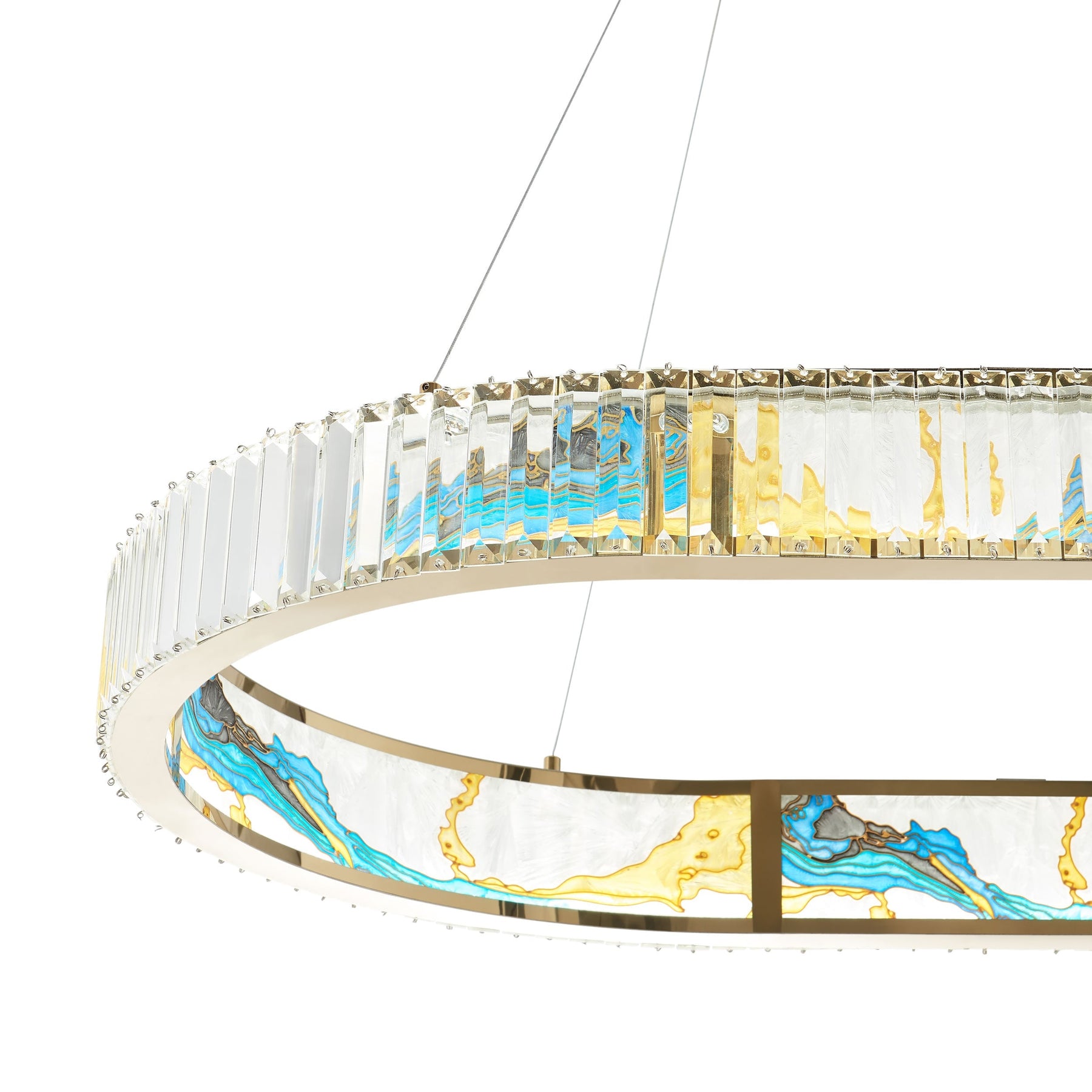 Sharyn Squoval Colorful Crystal Chandelier Lighting