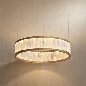 Natural Stone Chandelier in gold