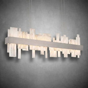 Acropolis 46in LED Linear Alabaster Chandelier