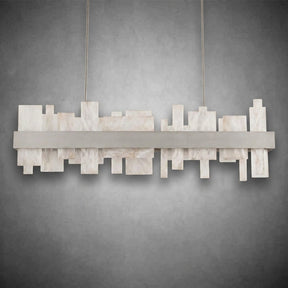 Acropolis 46in LED Linear Alabaster Chandelier