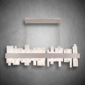 Acropolis 46in LED Linear Alabaster Chandelier