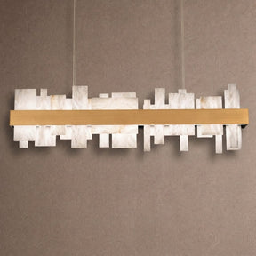 Acropolis 46in LED Linear Alabaster Chandelier