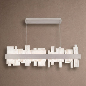 Acropolis 46in LED Linear Alabaster Chandelier