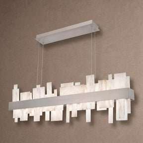 Acropolis 46in LED Linear Alabaster Chandelier