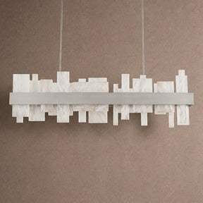 Acropolis 46in LED Linear Alabaster Chandelier