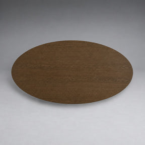 Hand-Sculpted Modern Oval Oak Dining Table