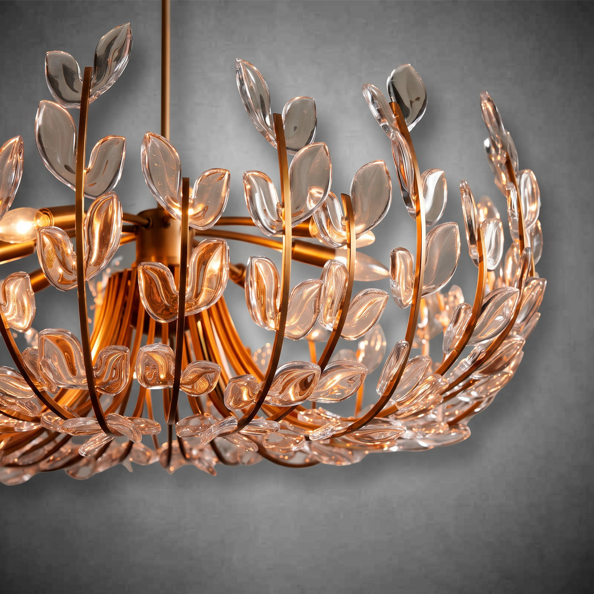 Adela Glass Petal 6 Light Chandelier
