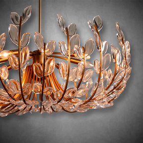 Adela Glass Petal 6 Light Chandelier