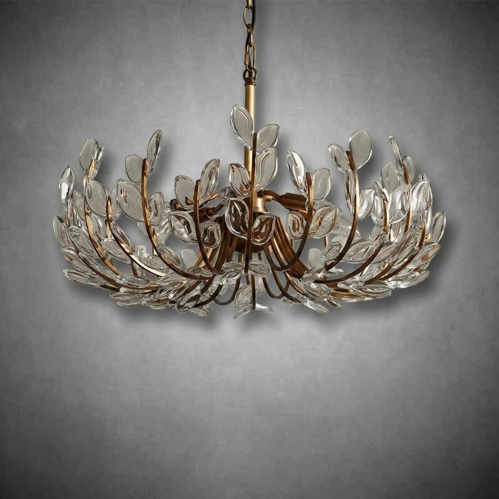 Adela Glass Petal 6 Light Chandelier