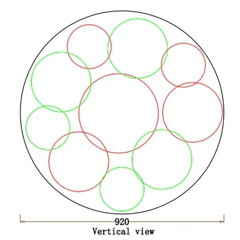 Afra Glass Chandelier 36”