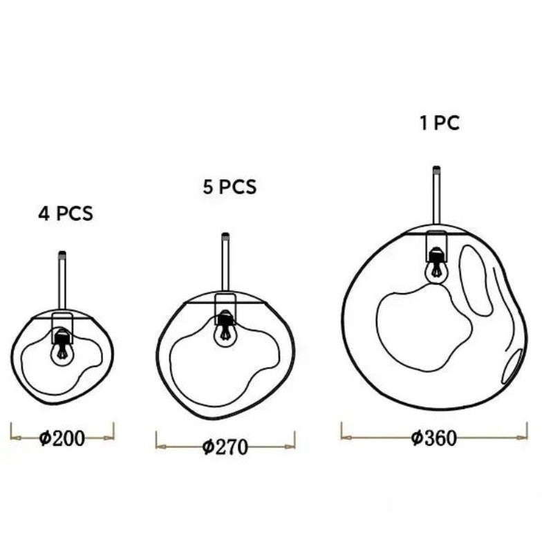 Afra Glass Chandelier 36”