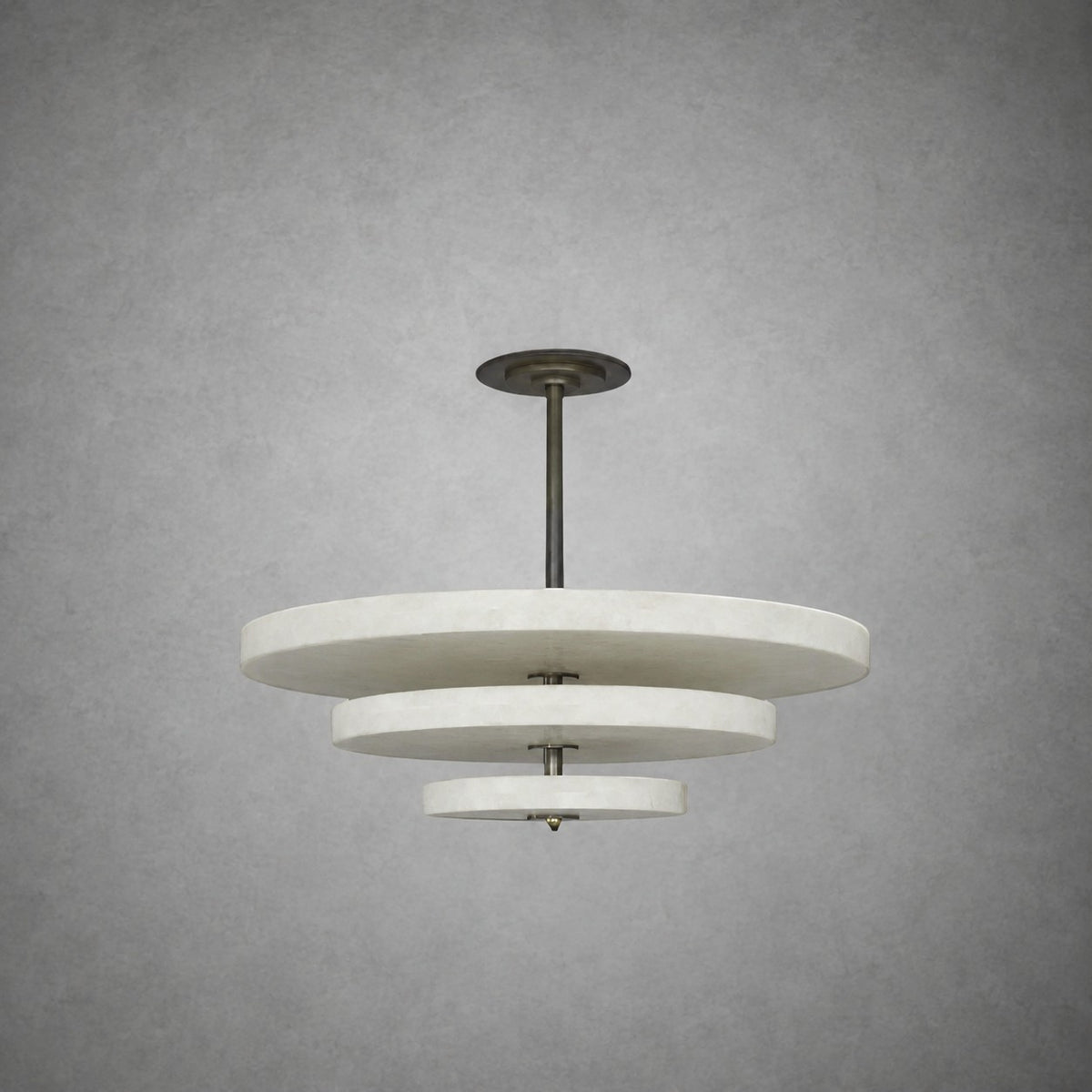 Alabaster Bronze & White LED Chandelier – Elegant 33‑Inch