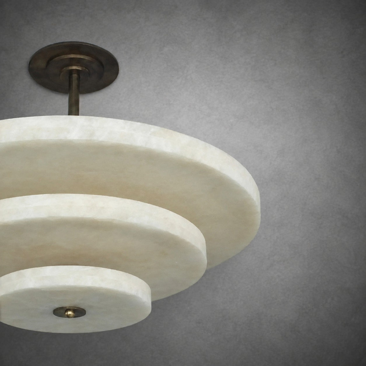 Alabaster Bronze & White LED Chandelier – Elegant 33‑Inch