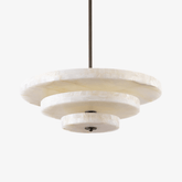 Ice Queen Alabaster Bronze & White LED Chandelier – Elegant 33‑Inch