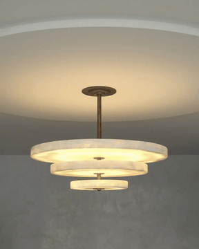 Ice Queen Alabaster Bronze & White LED Chandelier – Elegant 33‑Inch