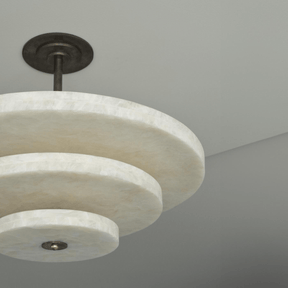 Ice Queen Alabaster Bronze & White LED Chandelier – Elegant 33‑Inch