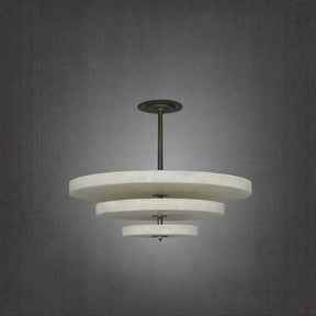 Ice Queen Alabaster Bronze & White LED Chandelier – Elegant 33‑Inch