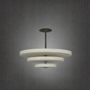 Ice Queen Alabaster Bronze & White LED Chandelier – Elegant 33‑Inch