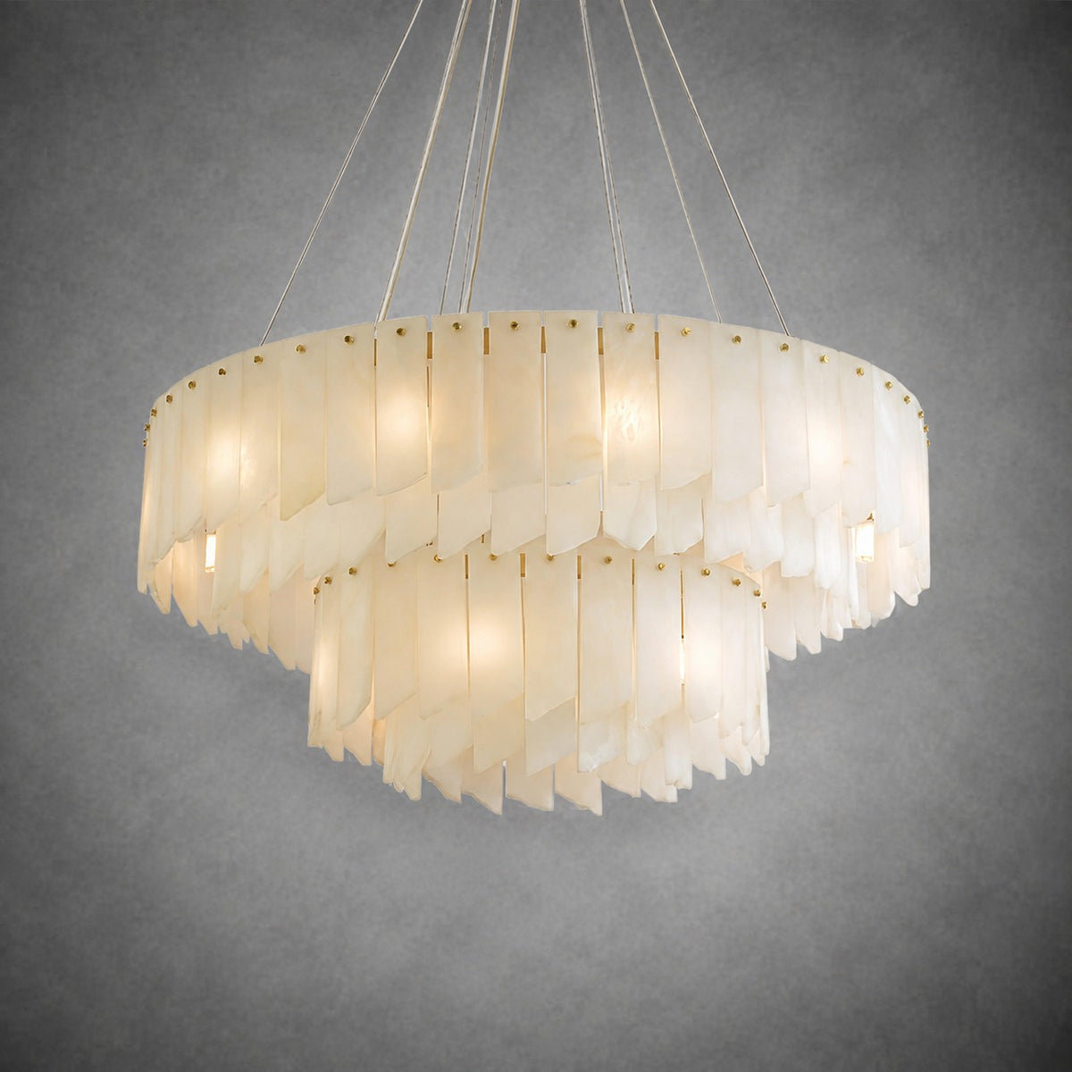 Alabaster Cascade Tiered Chandelier