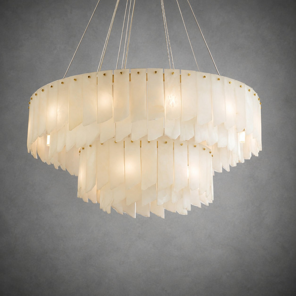 Alabaster Cascade Tiered Chandelier