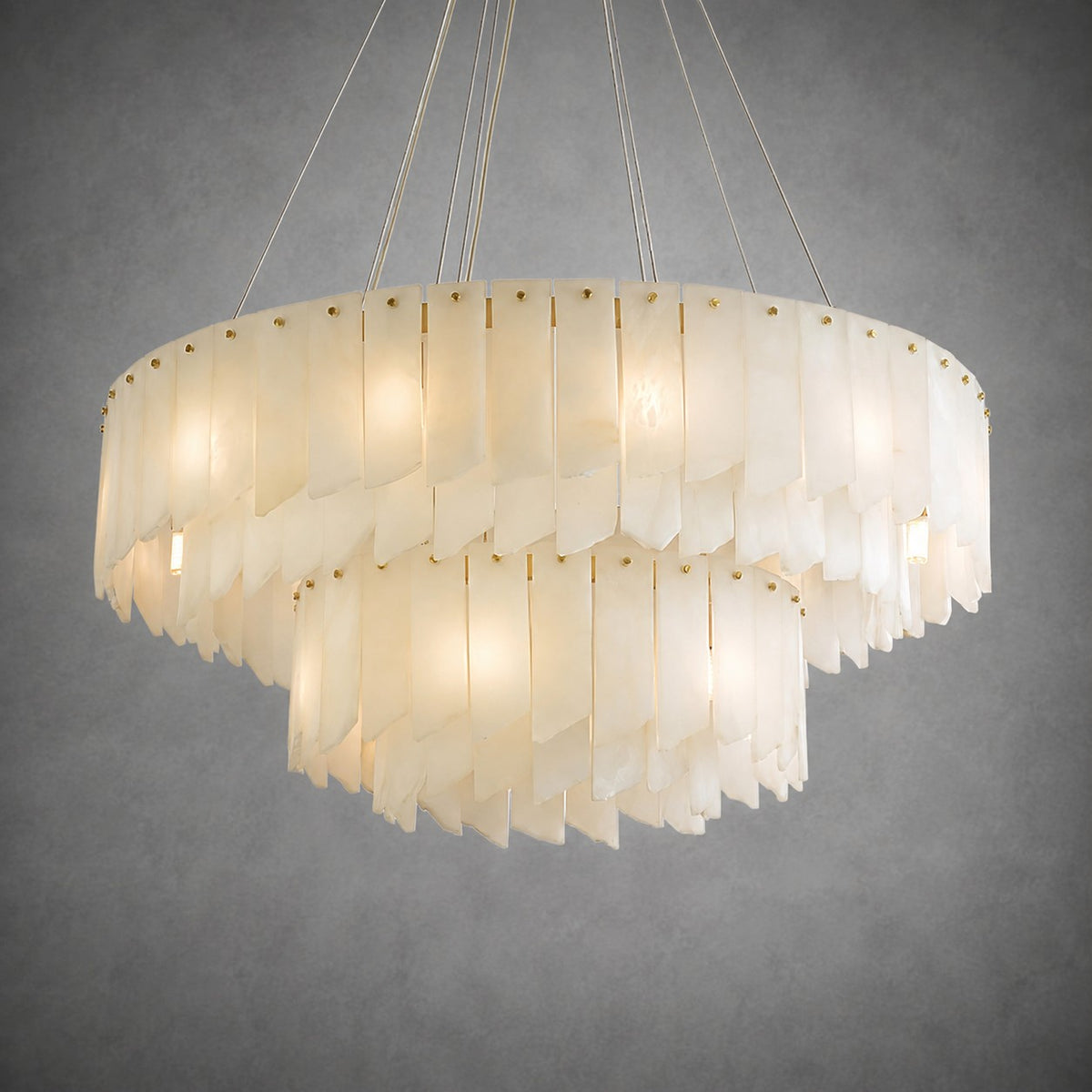 Alabaster Cascade Tiered Chandelier