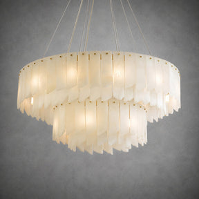 Alabaster Cascade Tiered Chandelier
