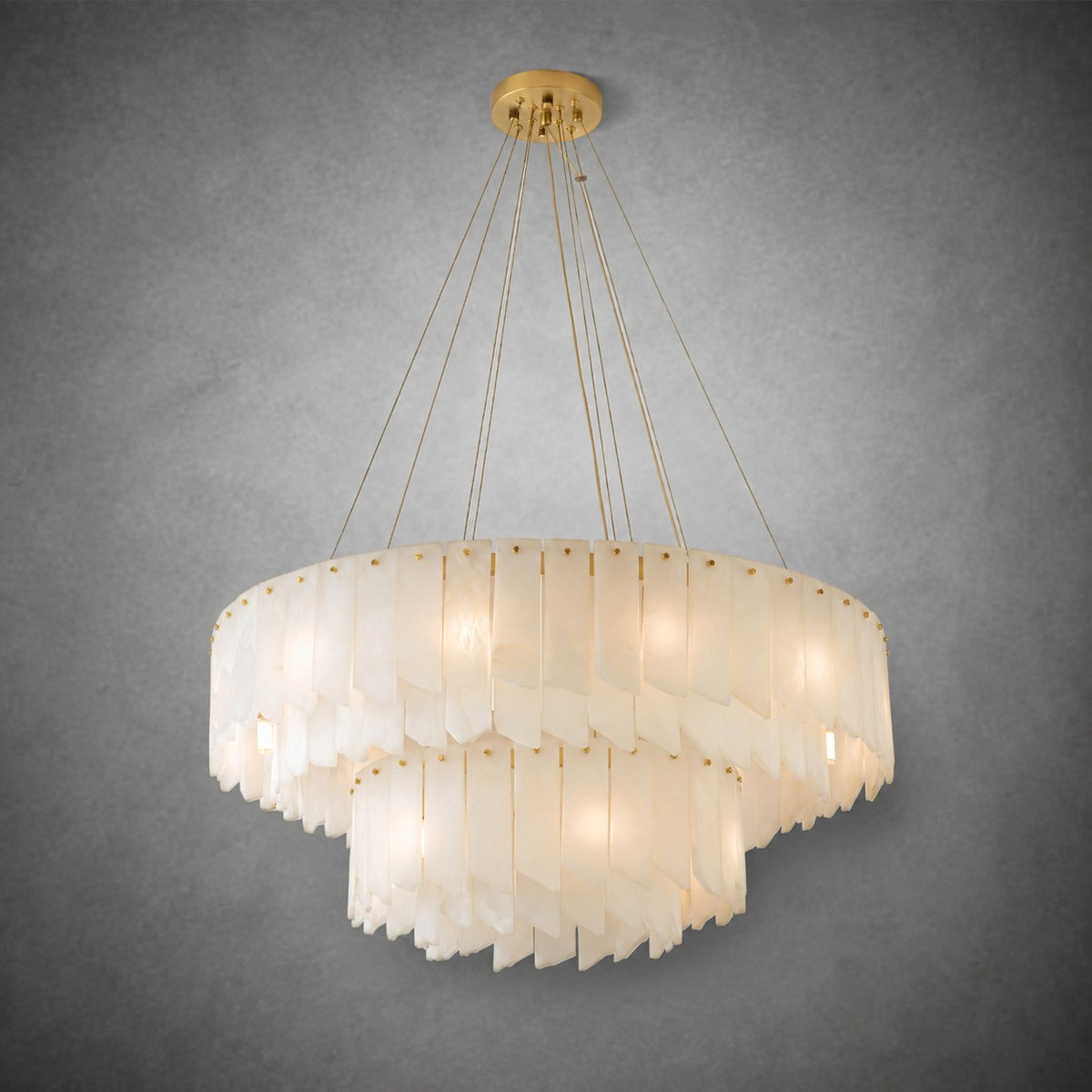 Alabaster Cascade Tiered Chandelier