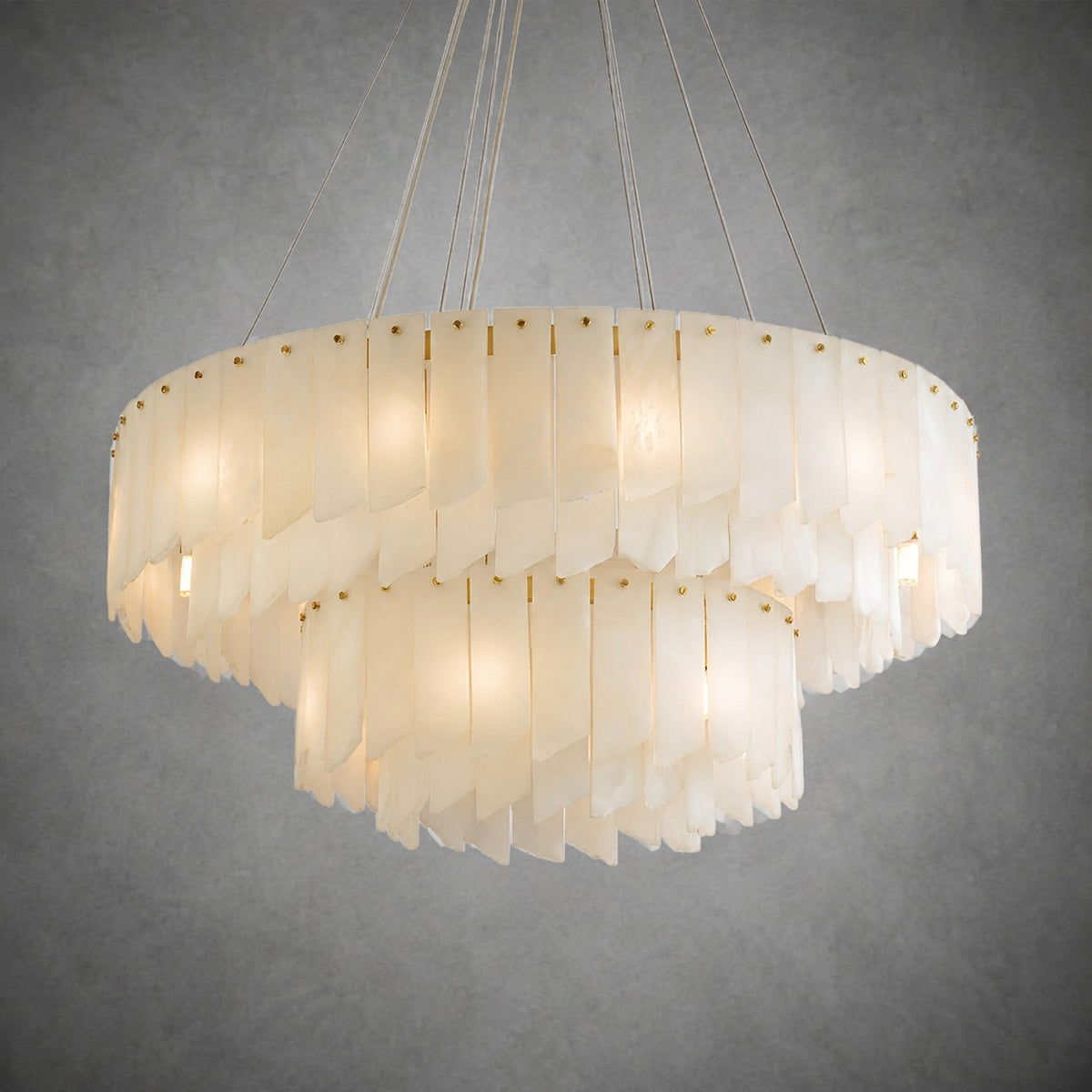 Alabaster Cascade Tiered Chandelier