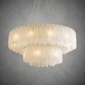 Alabaster Cascade Tiered Chandelier