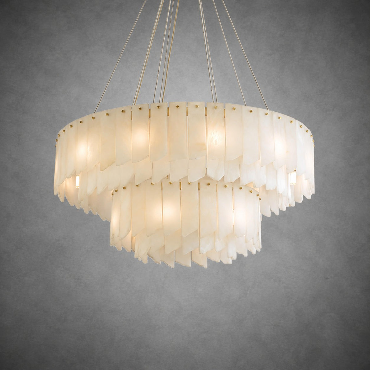 Alabaster Cascade Tiered Chandelier