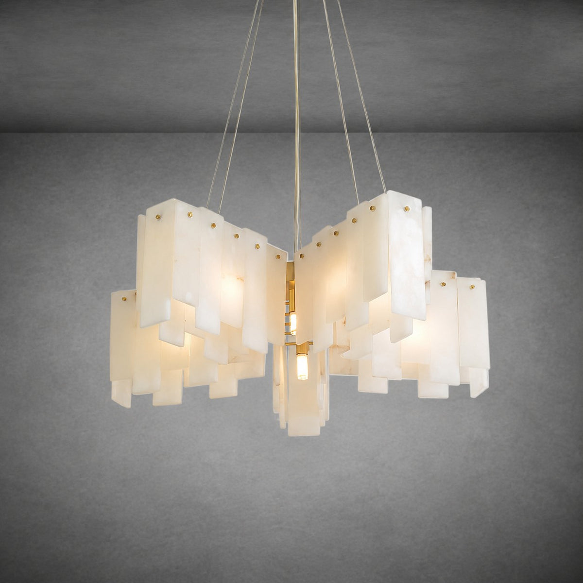 Alabaster Cascade Tiered Chandelier