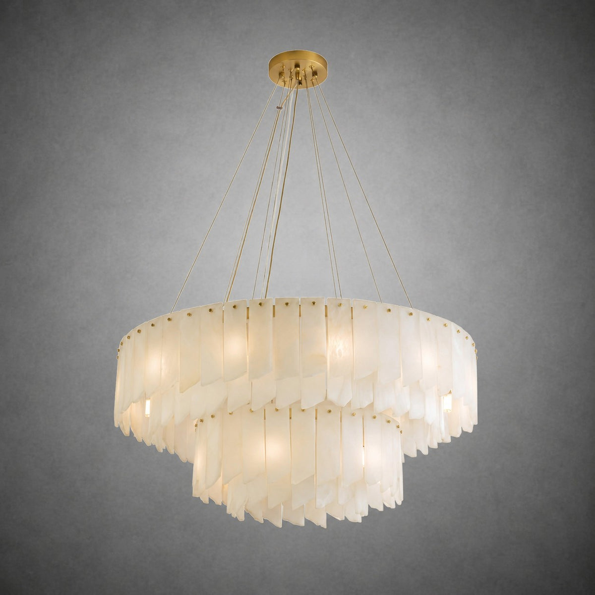 Alabaster Cascade Tiered Chandelier
