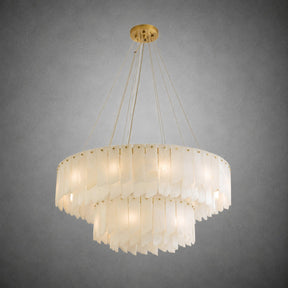 Alabaster Cascade Tiered Chandelier