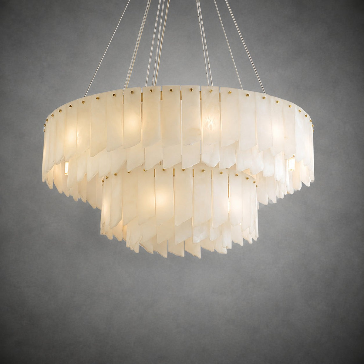Alabaster Cascade Tiered Chandelier