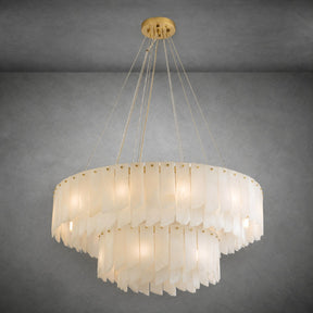 Alabaster Cascade Tiered Chandelier