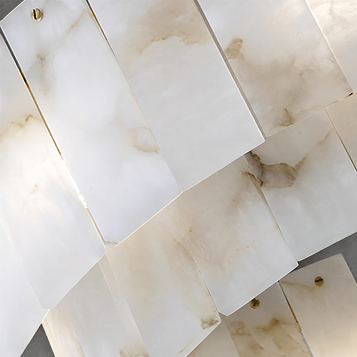 Alabaster Chandelier – Elegant Brass & White Alabaster Light Fixture