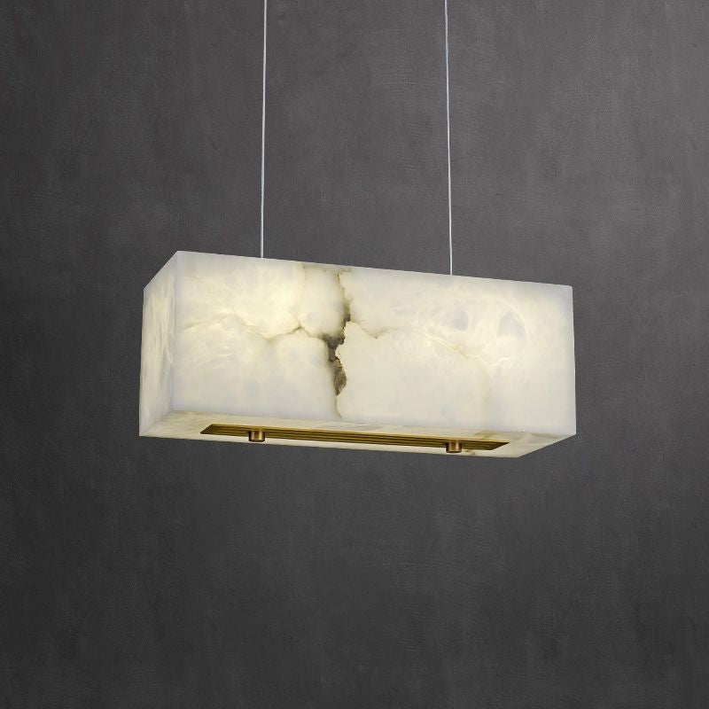 Alabaster Cuboid Dining Room Chandelier 吊灯 rbrights   