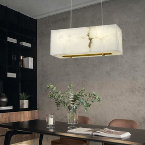 Alabaster Cuboid Dining Room Chandelier 吊灯 rbrights   