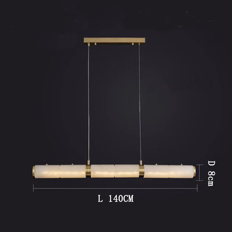 Alabaster Cylindrical Chandelier  rbrights   