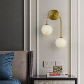 Alabaster Glo Modern Wall Sconce In Bedroom 壁灯灯具 rbrights   