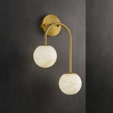 Alabaster Glo Modern Wall Sconce In Bedroom 壁灯灯具 rbrights Brass  