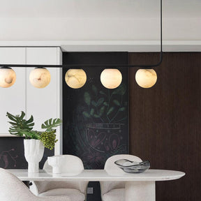 Alabaster Global Linear Pendant  rbrights   
