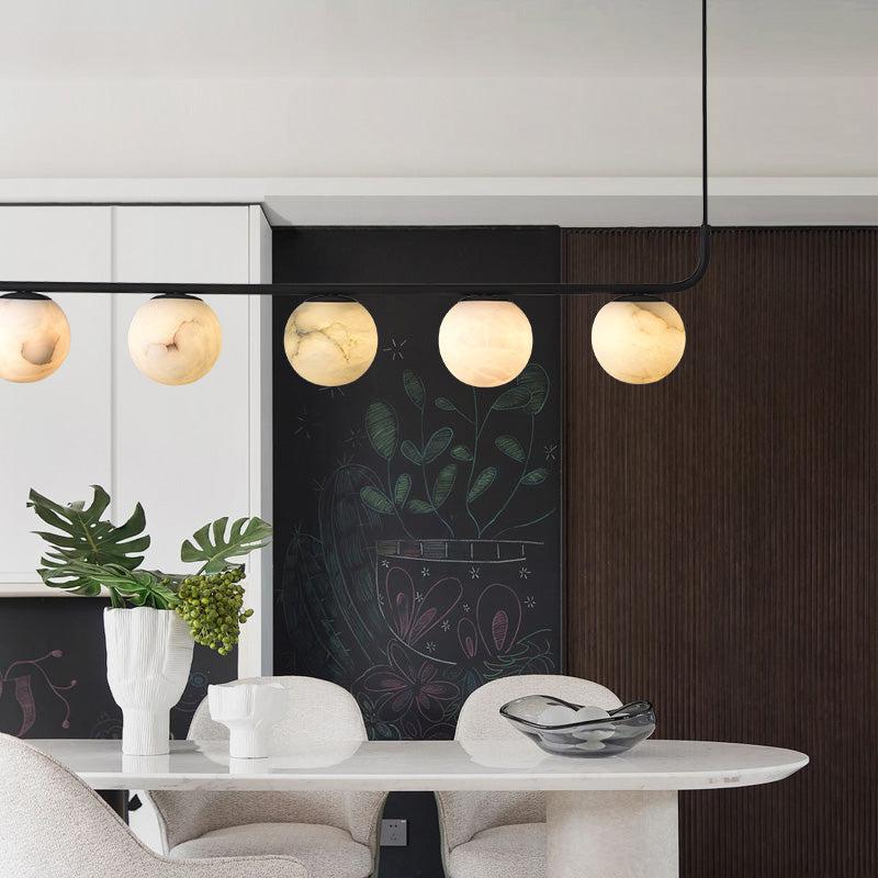 Alabaster Global Linear Pendant  rbrights   