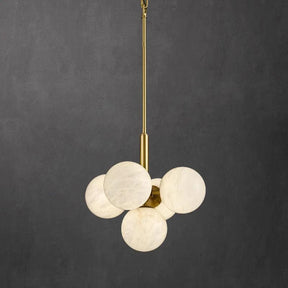 Alabaster Global Rod/Cord Pendant  rbrights 5 Balls  