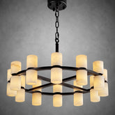 Alabaster Goblet Duo Round Pendant D600 - Black