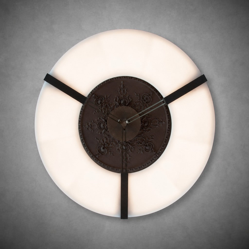 Alabaster Halo Pendant Light – Black & White LED Chandelier
