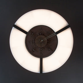 Alabaster Halo Pendant Light – Black & White LED Chandelier