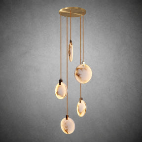 Alabaster  Long Staircase Chandelier